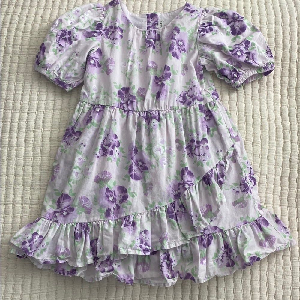 Janie and Jack Floral Purple Kids Dress